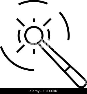 Magic tool line icon, concept sign, outline vector illustration, linear symbol. Stock Vector