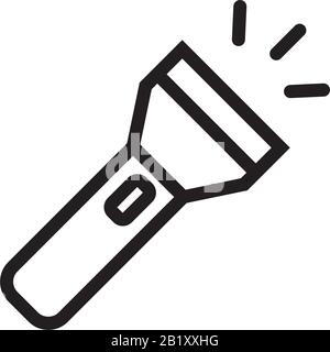 Flash light icon template black color editable. Flash light icon symbol Flat vector illustration for graphic and web design. Stock Vector