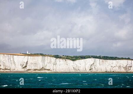 White Cliffs of Dover and the English Channel, Kent, England, UK Stock Photo