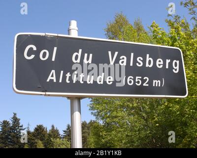 Summit of Col du Valsberg in France Stock Photo