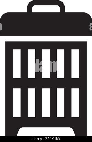 Trash can Icon template black color editable. Trash can Icon symbol Flat vector illustration for graphic and web design. Stock Vector