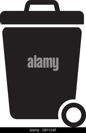 Trash can Icon template black color editable. Trash can Icon symbol Flat vector illustration for graphic and web design. Stock Vector