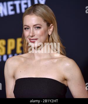 Los Angeles, United States. 28th Feb, 2020. Iliza Shlesinger arrives for the world premiere screening of 'Spenser Confidential' at the Regency Village Theatre in Los Angeles, California on Thursday, February 27, 2020. Photo by Chris Chew/UPI Credit: UPI/Alamy Live News Stock Photo