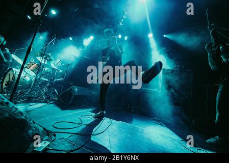 The Norwegian punk band Blood Command performs a live concert during ...
