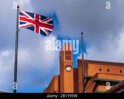 British Library London on Euston Road - Building opened 1998 Architect Colin St John Wilson in collaboration with his wife MJ Long Stock Photo