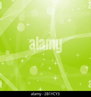 Light green abstract background with stars, circles and stripes. Flat vector illustration Stock Vector