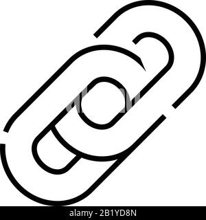 Interconnection line icon, concept sign, outline vector illustration, linear symbol. Stock Vector