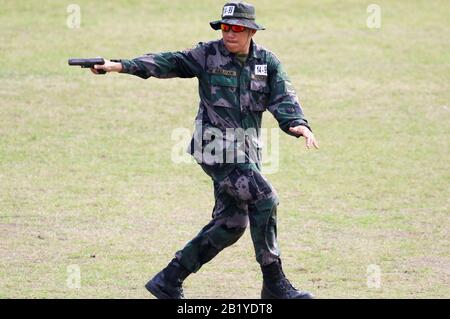 The Philippine National Police (PNP) will oversee training of police recruits under a new law signed by President Rodrigo Duterte. Republic Act 11279 placed the Philippine National Police Academy (PNPA) and the National Police Training Institute (NPTI) under PNP jurisdiction. (Photo by Herman Lumanog/Pacific Press) Stock Photo