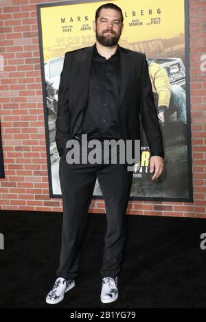 Westwood, United States. 27th Feb, 2020. WESTWOOD, LOS ANGELES, CALIFORNIA, USA - FEBRUARY 27: Kip Weeks arrives at the Los Angeles Premiere Of Netflix's 'Spenser Confidential' held at the Regency Village Theatre on February 27, 2020 in Westwood, Los Angeles, California, United States. ( Credit: Image Press Agency/Alamy Live News Stock Photo