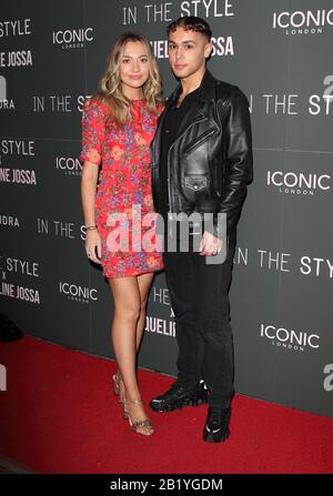 Tilly Keeper and Shaheen Jafargholi attend the In The Style x Jacqueline Jossa’s Launch Party at the Tape London, Hanover Square. Stock Photo