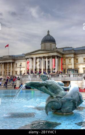 United Kingdom, England, London, National Gallery in Trafalgar Square Stock Photo