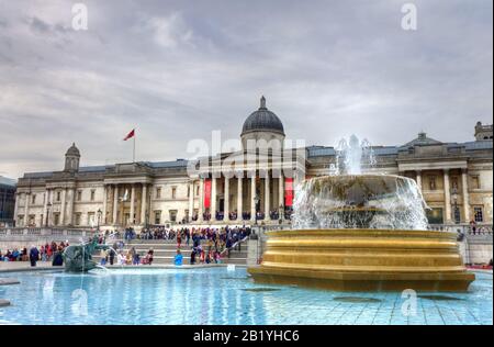 United Kingdom, England, London, National Gallery in Trafalgar Square Stock Photo