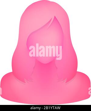 Abstruct faceless human portrait illustration / female, woman Stock Vector