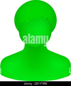 Abstruct faceless human portrait illustration / boy, kid, child Stock Vector