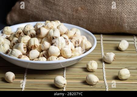 Lotus seeds Stock Photo