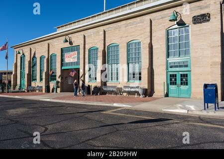 Exterior of Powerhouse Visitor Center, 120 W. Andy Devine Ave,Kingman, AZ 86401 USA Stock Photo