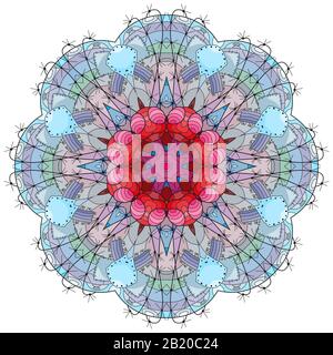 Colorful cute Mandalas. Decorative unusual round ornaments. Stock Vector