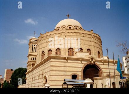 Travel Photography - Greek Orthodox Church of Saint George in Coptic Cairo in the city of Cairo in Egypt in North Africa Middle East building Stock Photo