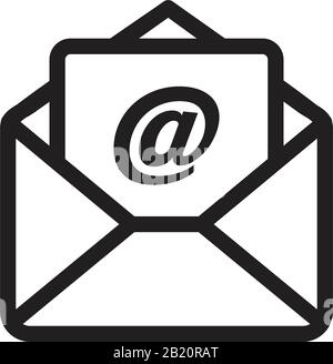 Mail, Email Icon template black color editable. Mail, Email Icon symbol Flat vector illustration for graphic and web design. Stock Vector