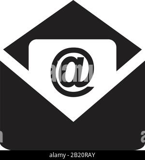 Mail, Email Icon template black color editable. Mail, Email Icon symbol Flat vector illustration for graphic and web design. Stock Vector