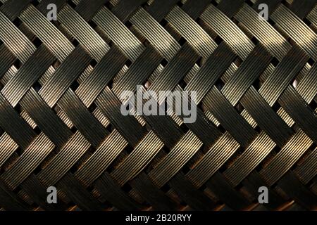 Macro view of golden fiber, metal texture Stock Photo