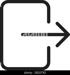 Vector logout Icon template black color editable. log out Icon symbol Flat vector illustration for graphic and web design. Stock Vector