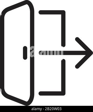 Vector logout Icon template black color editable. log out Icon symbol Flat vector illustration for graphic and web design. Stock Vector