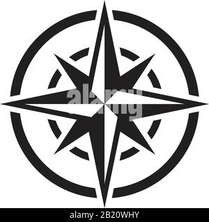 Compass Icon template black color editable. Compass Icon symbol Flat vector illustration for graphic and web design. Stock Vector