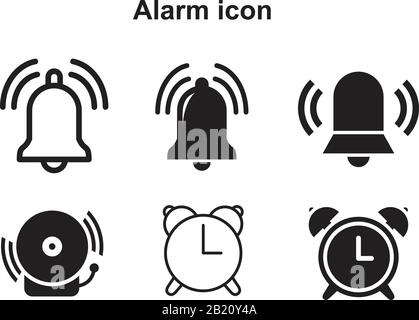 Alarm Icon template black color editable. Alarm Icon symbol Flat vector illustration for graphic and web design. Stock Vector