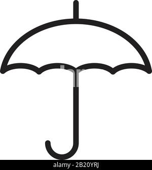Umbrella Icon template black color editable. Umbrella Icon symbol Flat vector illustration for graphic and web design. Stock Vector