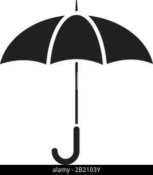 Umbrella Icon template black color editable. Umbrella Icon symbol Flat vector illustration for graphic and web design. Stock Vector