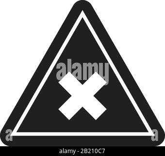 Danger, Warning Icon template black color editable. Danger, Warning Icon symbol Flat vector illustration for graphic and web design. Stock Vector