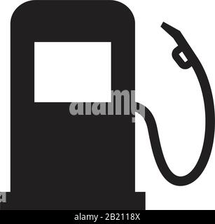 Gas Station Icon template black color editable. Gas Station Icon symbol Flat vector illustration for graphic and web design. Stock Vector