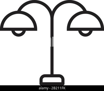 Lamp Icon template black color editable. Lamp Icon symbol Flat vector illustration for graphic and web design. Stock Vector