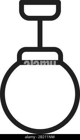 Lamp Icon template black color editable. Lamp Icon symbol Flat vector illustration for graphic and web design. Stock Vector