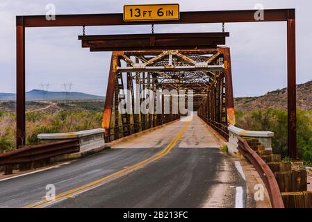 Historic Gillespie Dam Bridge, Arizona.