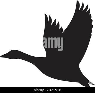 Bird or herons flying Icon template black color editable. Bird or herons flying Icon symbol Flat vector illustration for graphic and web design. Stock Vector