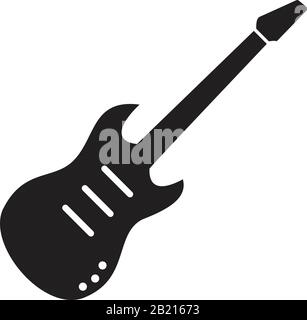 Electric guitar Icon template black color editable. Electric guitar Icon Team work Icon symbol Flat vector illustration for graphic and web design. Stock Vector