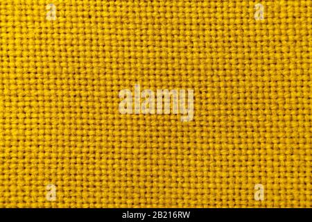 Yellow fabric linen texture for the background.. Stock Photo