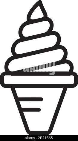 Ice cream Icon template black color editable. Ice cream symbol Flat vector illustration for graphic and web design. Stock Vector