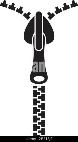 Zipper zip pulls or zipper pullers vector Icon template black color editable. zip pulls or zipper pullers vector Icon symbol Flat vector illustration Stock Vector