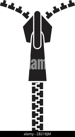 Zipper zip pulls or zipper pullers vector Icon template black color editable. zip pulls or zipper pullers vector Icon symbol Flat vector illustration Stock Vector