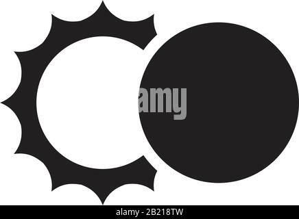 Solar eclipse in different phases. Cosmos with moon and sun in total ...