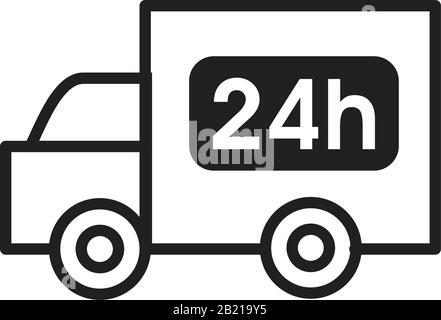 Fast time delivery Icon template black color editable. Fast time delivery Icon symbol Flat vector illustration for graphic and web design. Stock Vector
