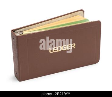 Ledger Book Binder Front View Isolated on White Background. Stock Photo