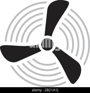 Plane propellers, Aircraft propeller Icon template black color editable. Plane propellers, Aircraft propeller Icon symbol Flat vector illustration for Stock Vector