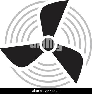 Plane propellers, Aircraft propeller Icon template black color editable. Plane propellers, Aircraft propeller Icon symbol Flat vector illustration for Stock Vector