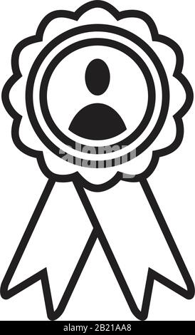 Employee of the month, talent award Icon template black color editable. Employee of the month, talent award Icon symbol Flat vector illustration for g Stock Vector