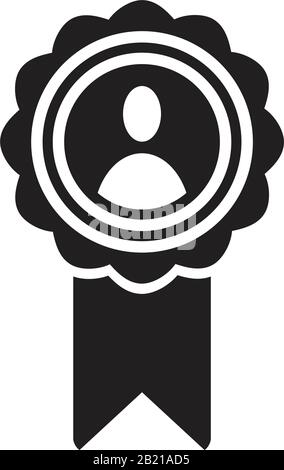 Employee of the month, talent award Icon template black color editable. Employee of the month, talent award Icon symbol Flat vector illustration for g Stock Vector