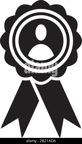 Employee of the month, talent award Icon template black color editable. Employee of the month, talent award Icon symbol Flat vector illustration for g Stock Vector